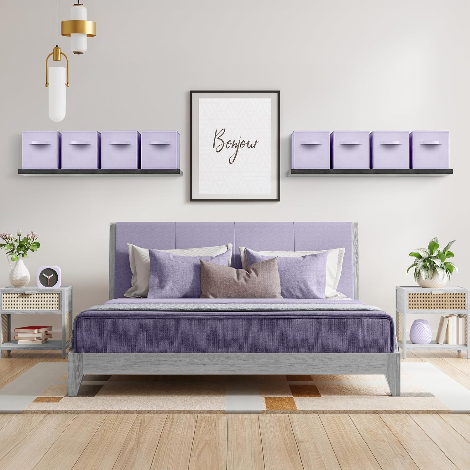 Sorbus 13 Inch Storage Bins - Sturdy Collapsible Fabric Storage Cubes with Handle - 8 Foldable Baskets for Organizing Clothes, Toys, Books - Storage Baskets for Shelves, Closets