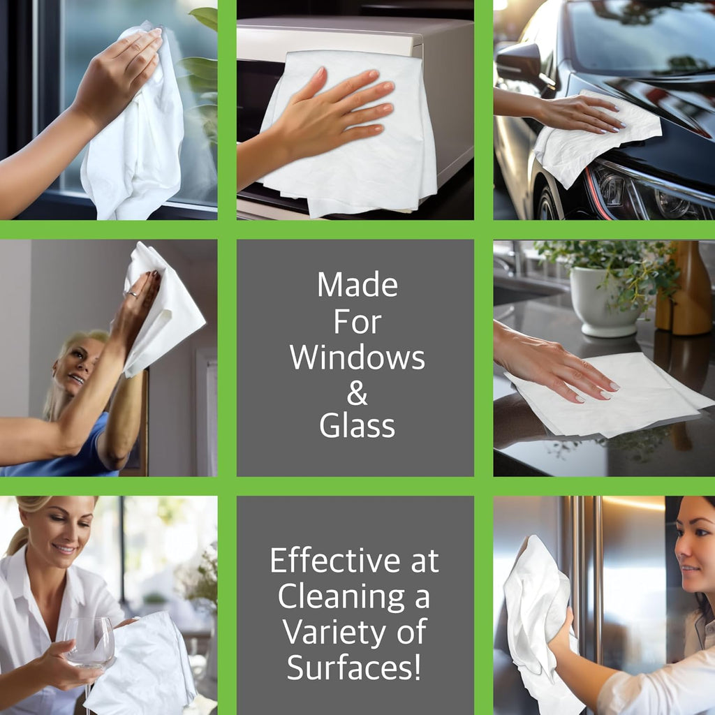 Microfiber Magic Streak Free Cleaning Cloth 6 Pack Clean Any Surface With Just Water Eco Friendly Environmentally Safe Perfect for Window, Mirror, Kitchen, Counters, Appliances, Car, Cycle, TV Screen