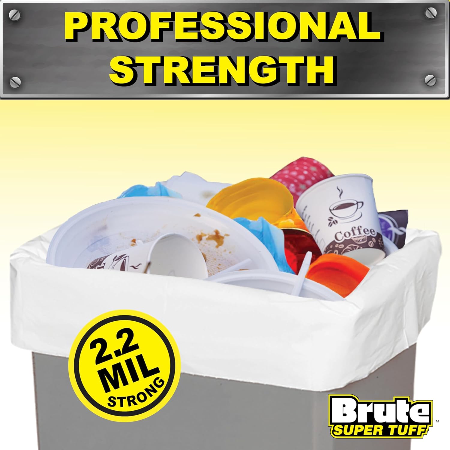 Heavy Duty Kitchen Compactor Bags, Twist Tie Closure, White, Clean Fresh Scent with Odor Protect Technology, 20 Gallon, 20 Count