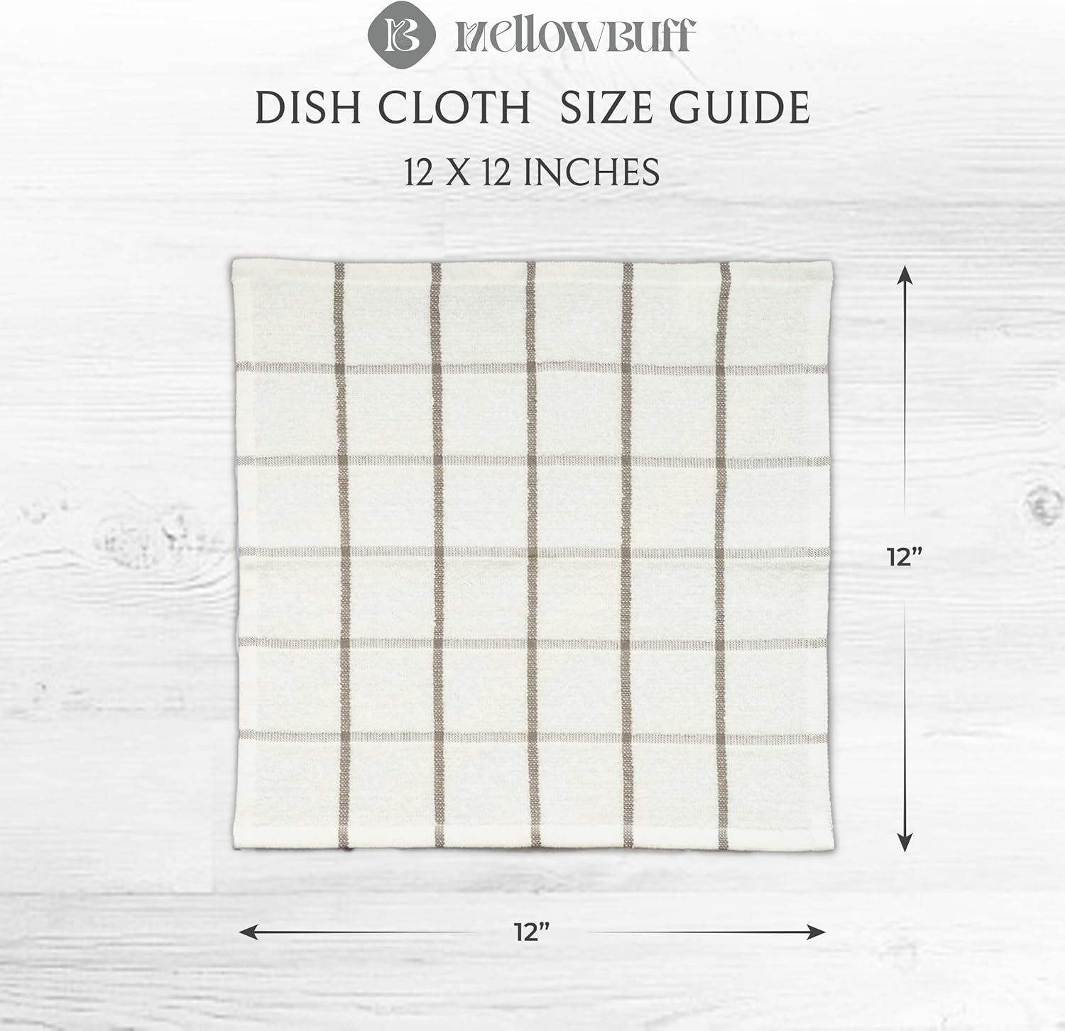 100% Cotton Terry Dish Cloth & Dish Towel, 6 Pack, Super Soft and Absorbent Kitchen Towels, Perfect for Kitchen Cleaning and Dish Washing (Grey (DT and DC Combo))