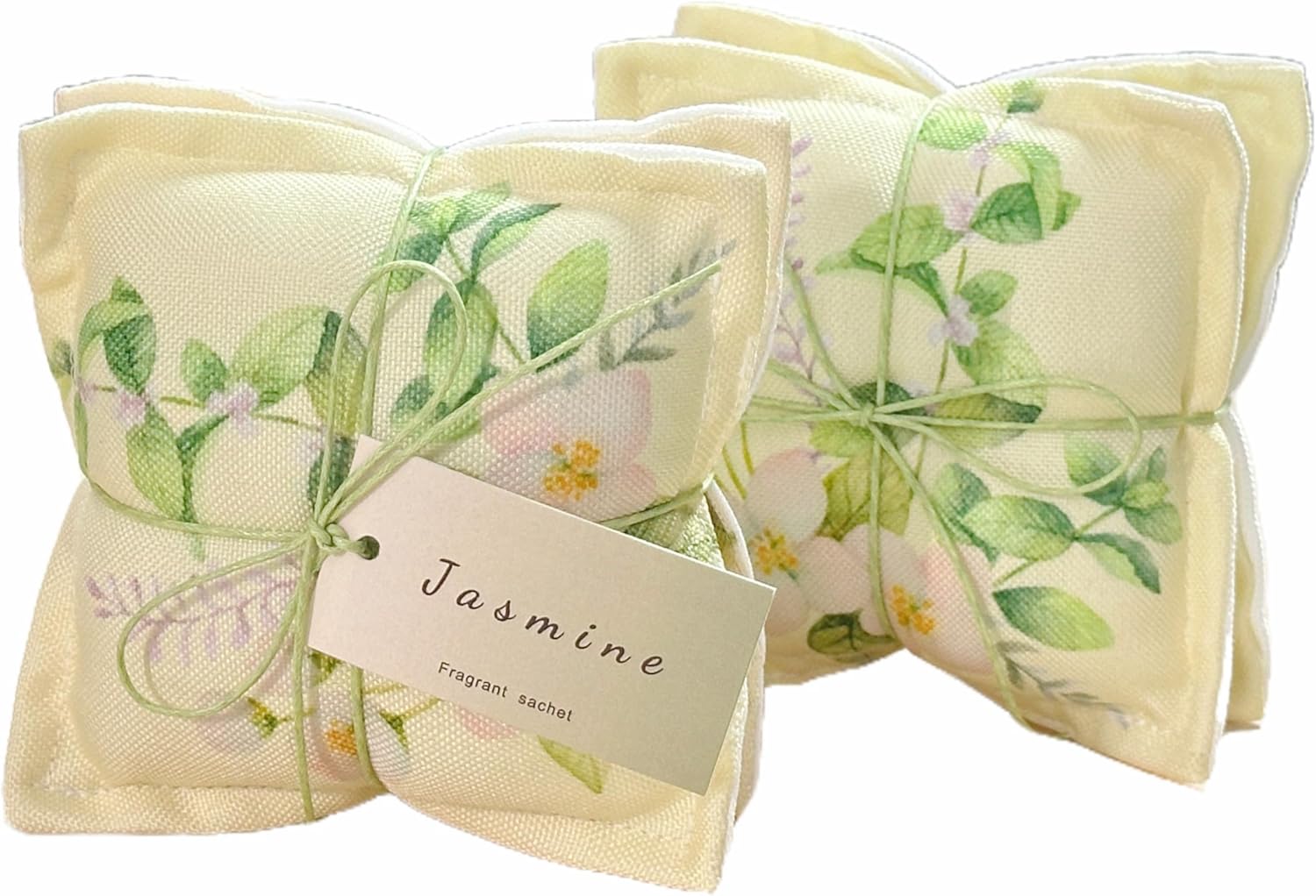 AUCUDA Mother's Day Jasmine Scented Sachet Bags for Drawers and Closets Decorations, Potpourri Packets for Women Clothes Storage, Spring Wedding Fragrance Pillow, Bedroom Indoor Fresheners.