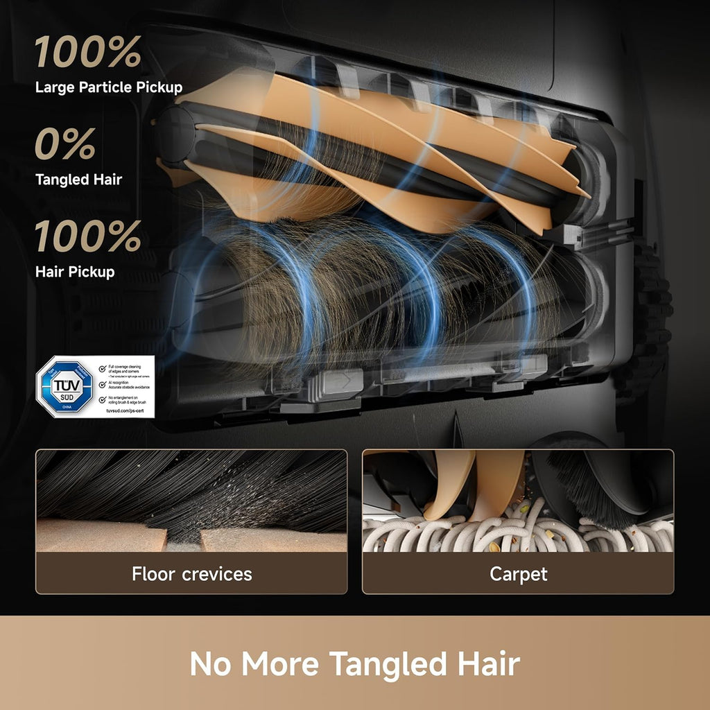 DREAME X50 Ultra White Robot Vacuum and Mop with Auto-Empty and Mop Self-Cleaning, 20,000Pa Suction, Obstacle Avoidance and 360° Navigation, Corner to Edge Deep Cleaning, Detangling Brush