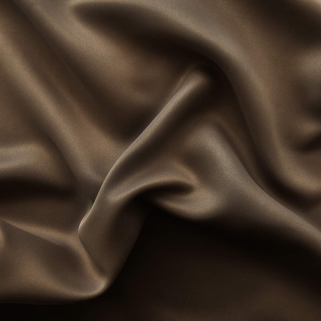 DWCN French Door Curtains – Rod Pocket Thermal Blackout Curtain for Doors with Glass Window, Kitchen and Patio Doors for Privacy, 25 X 40 Inch Length, 1 Curtain Panel with Tieback, Brown