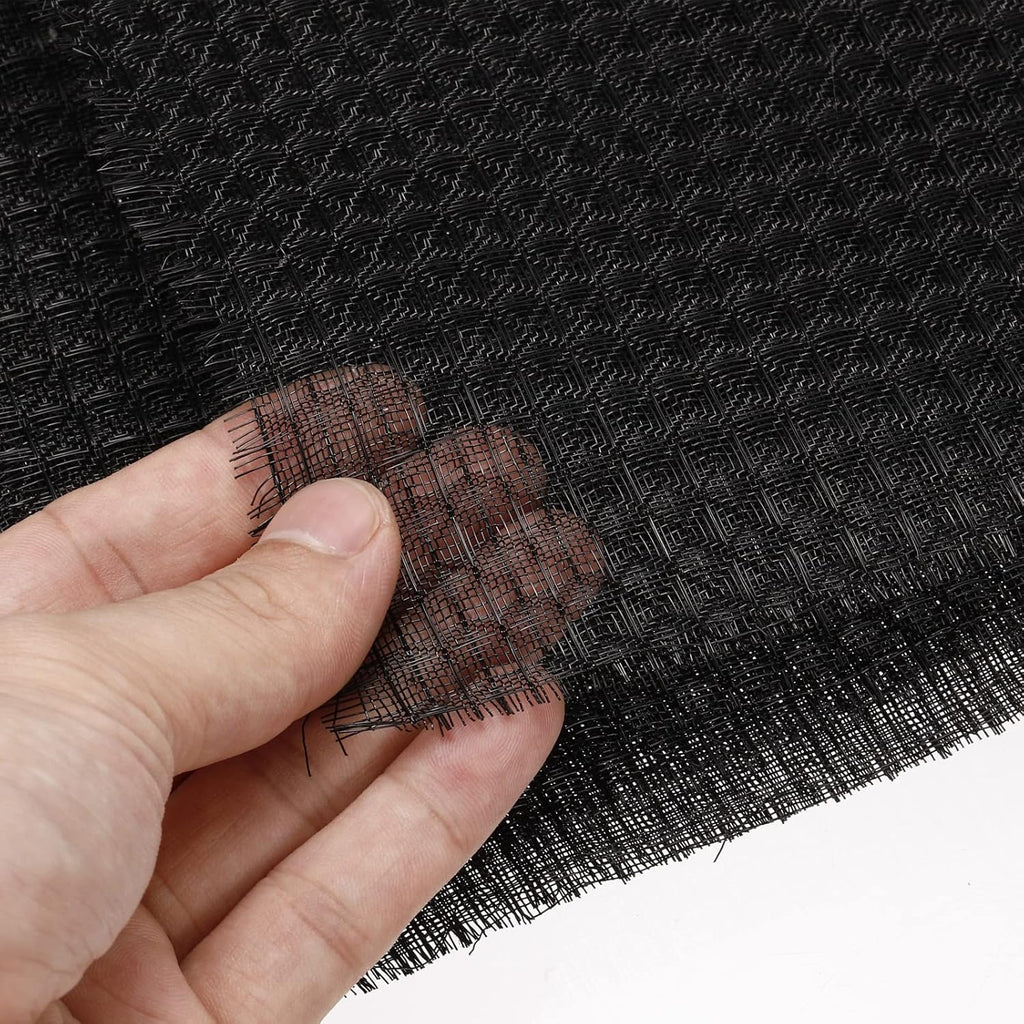 PATIKIL 47.2" x 78.7" Air Conditioner Air Filter Material, Plastic Dustproof Filtering Mesh Screen Replacement for Air Conditioning, Black