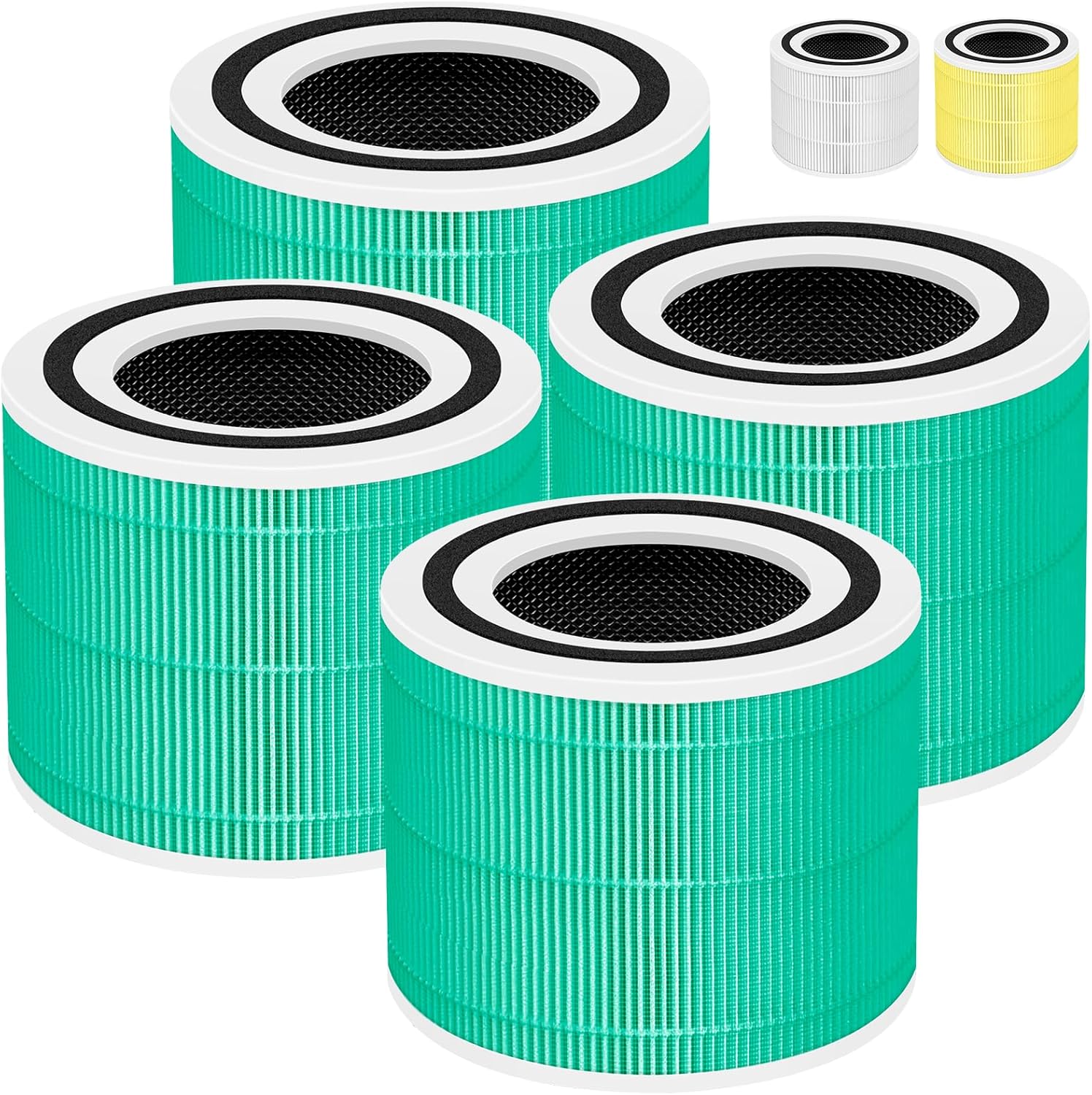 240 True HEPA Toxin Absorber Replacement Filter 14 for Puro 240 Air Purifier,3-in-1 High-Efficiency HP-14 with Activated Carbon Filter,4 Pack,Green