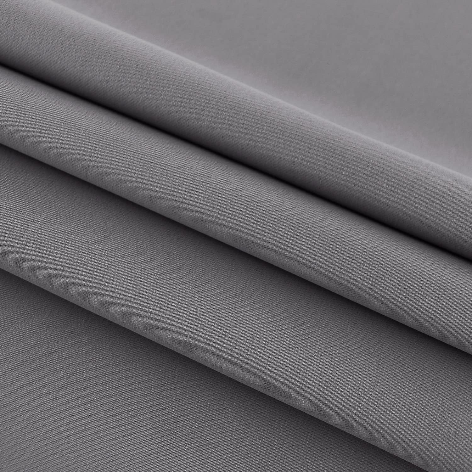 DWCN French Door Curtains – Rod Pocket Thermal Blackout Curtain for Doors with Glass Window, Kitchen and Patio Doors for Privacy, 25 X 40 Inches Long, 1 Curtain Panel with Tieback, Grey