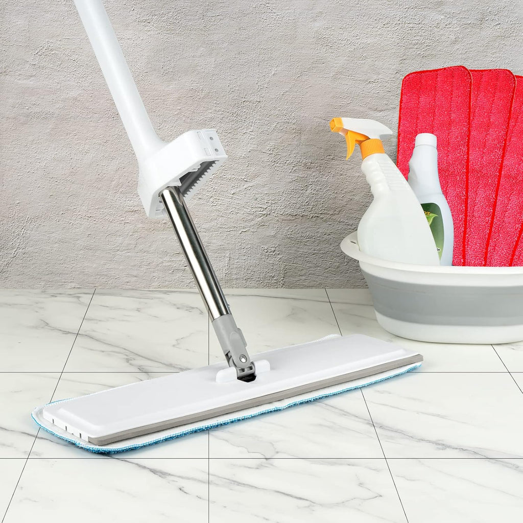 Microfiber Mop Pads, 18x 6 Inch Reusable and Washable Spray Mop Pads, Wet and Dry Household Mop Pad Replacement, Set of 12(Red)