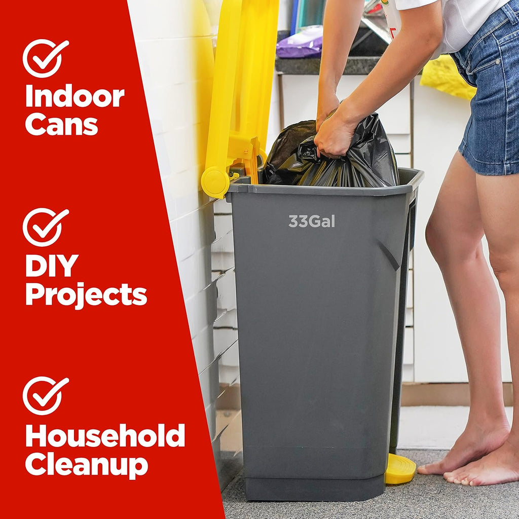 ToughBag 30-33 Gallon Trash Bags Heavy Duty, 32 x 38" Black Garbage Bags (250 COUNT) – 30+, 32 Gallon Trash Bags - Made In USA