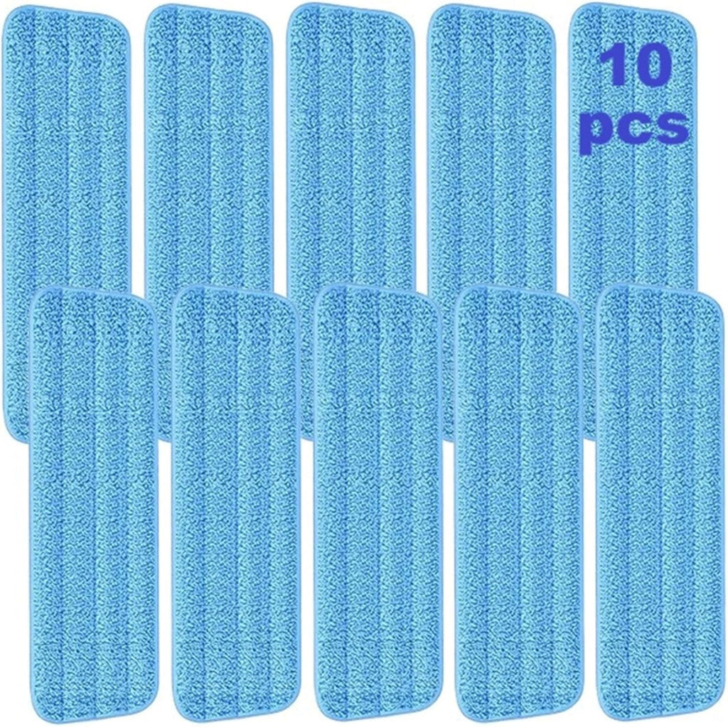 10 Pcs Reusable Mop Pads,16.5 Inch Microfiber Wet Dry Floor Clean Mop Pad Refill Compatible with Swiffer PowerMop Bona Mop & Other 13-16 Inch Spray Mop