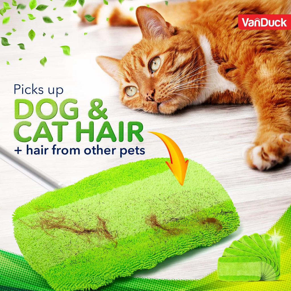 VanDuck Reusable Mop Pads Compatible with Swiffer Sweeper (6-Pack) - Washable Microfiber Mop Pads for Wet & Dry Use - All Purpose Floor Mopping and Cleaning Product