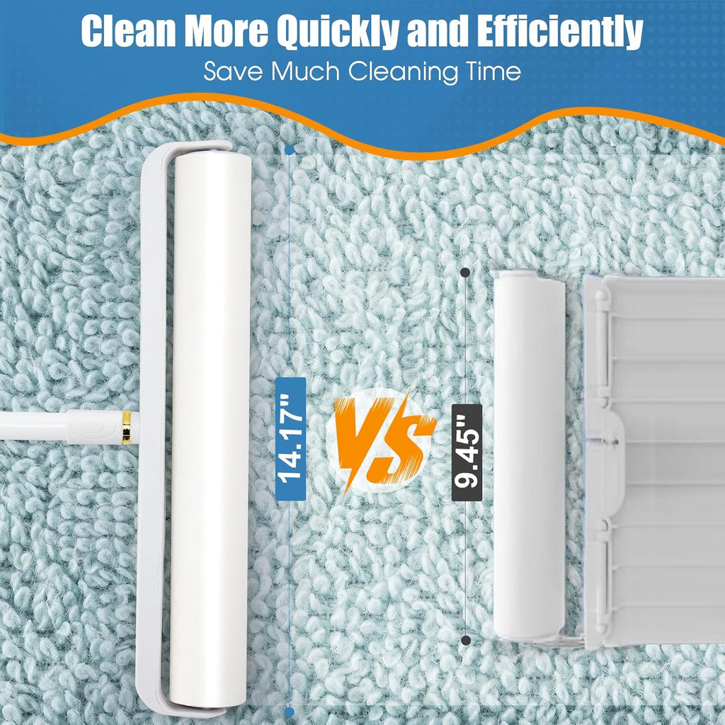 14.17" Large Lint Rollers for Pet Hair Extra Sticky, 360 Sheets Roller with Long Handle for Cleaning Carpets, Clothing, Couch, Furniture Wall Cleaner Mop Dust Remover