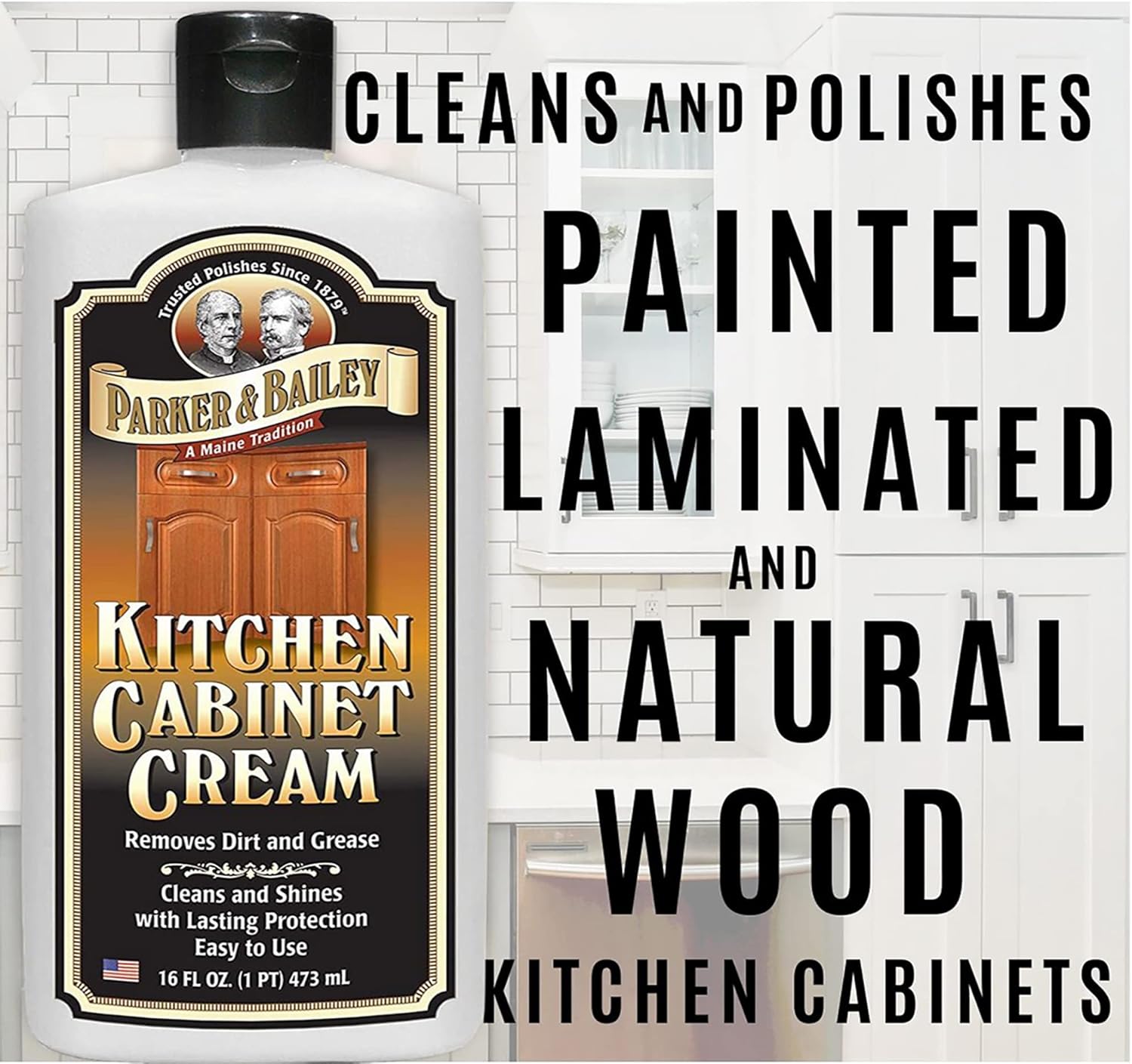 Parker and Bailey Kitchen Cabinet Cream-Wood Cleaner-Grease Remover 16 oz (2)