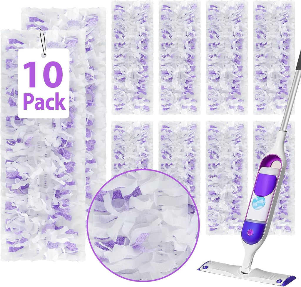 10 Count ‌Disposable Heavy-Duty Power Mop Pads Refills for Swiffer Power Mop,Replacement Floor Cleaning Refills, Non-Washable & Unscented, Compatible with Swiffer PowerMop (Quick-Absorb, No Residue)