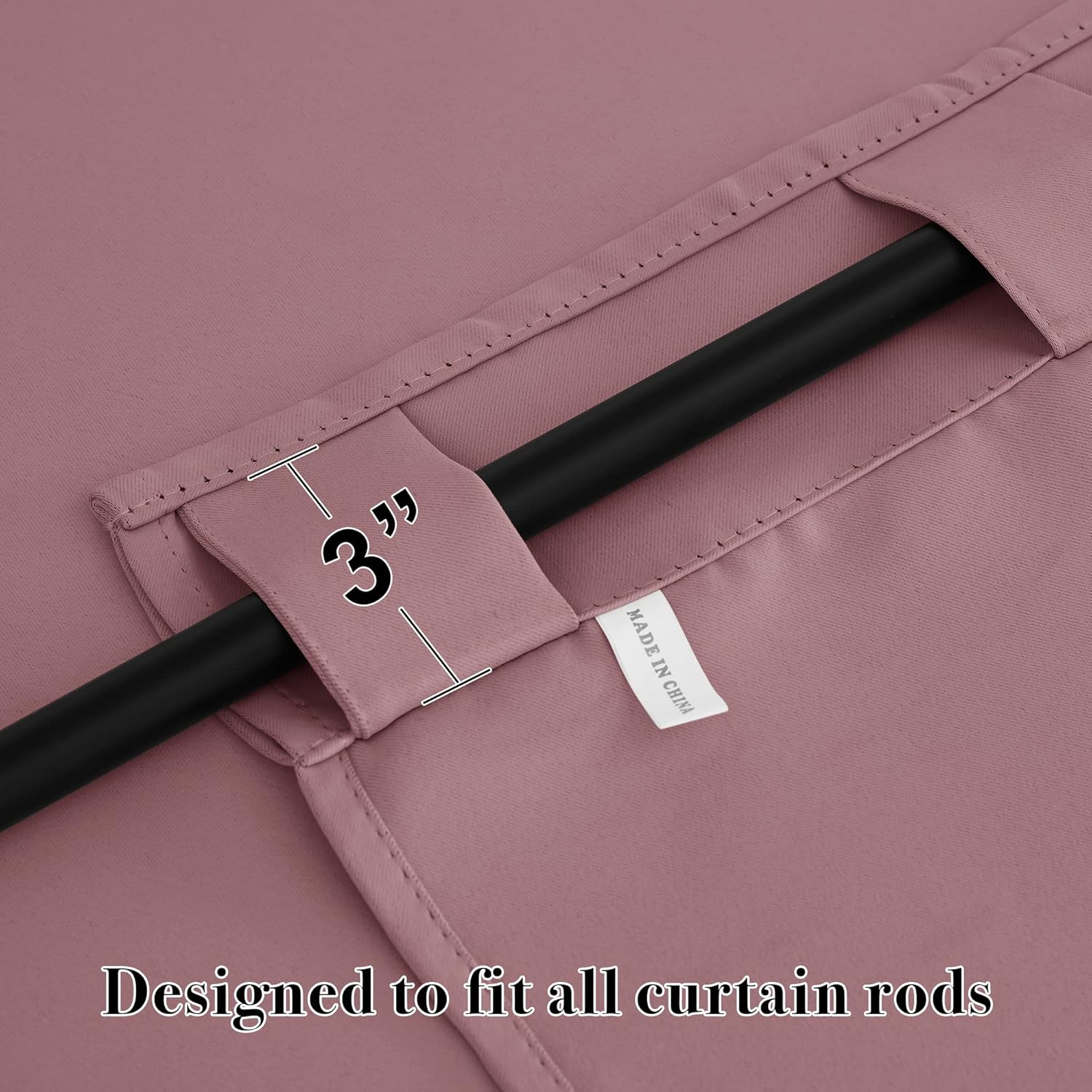 RYB HOME Kitchen Window Curtains - Blackout Privacy Half Window Curtains for Bedroom Bathroom Dining Living Room Cafe Office Short Tiers Drapes, W 34 x L 36 inches, 2 Panels, Wild Rose