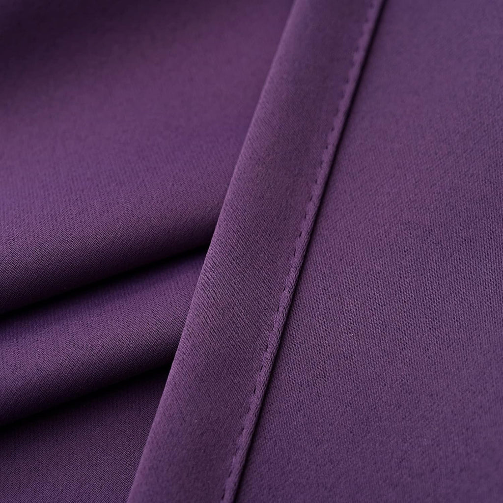 Pickluc Purple Cafe Half Window Curtain, 30 Inches Length, Rod Pocket Small Kitchen Blackout Curtain, 30" Wide and 30" Long, 2 Panels