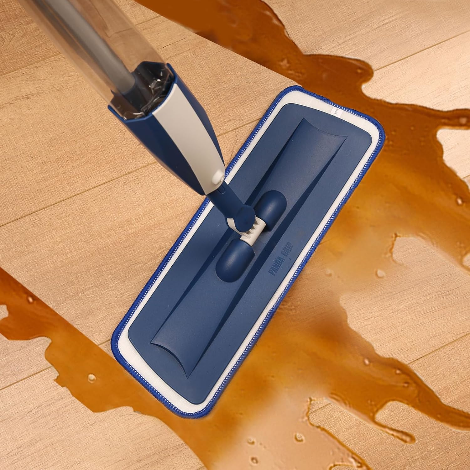 16.5 inch Mop Pads Refills, 3 Pack Microfiber Reusable Replacement Flat Replacements Heads for Wet Dry Floor Cleaning, Blue Cloth