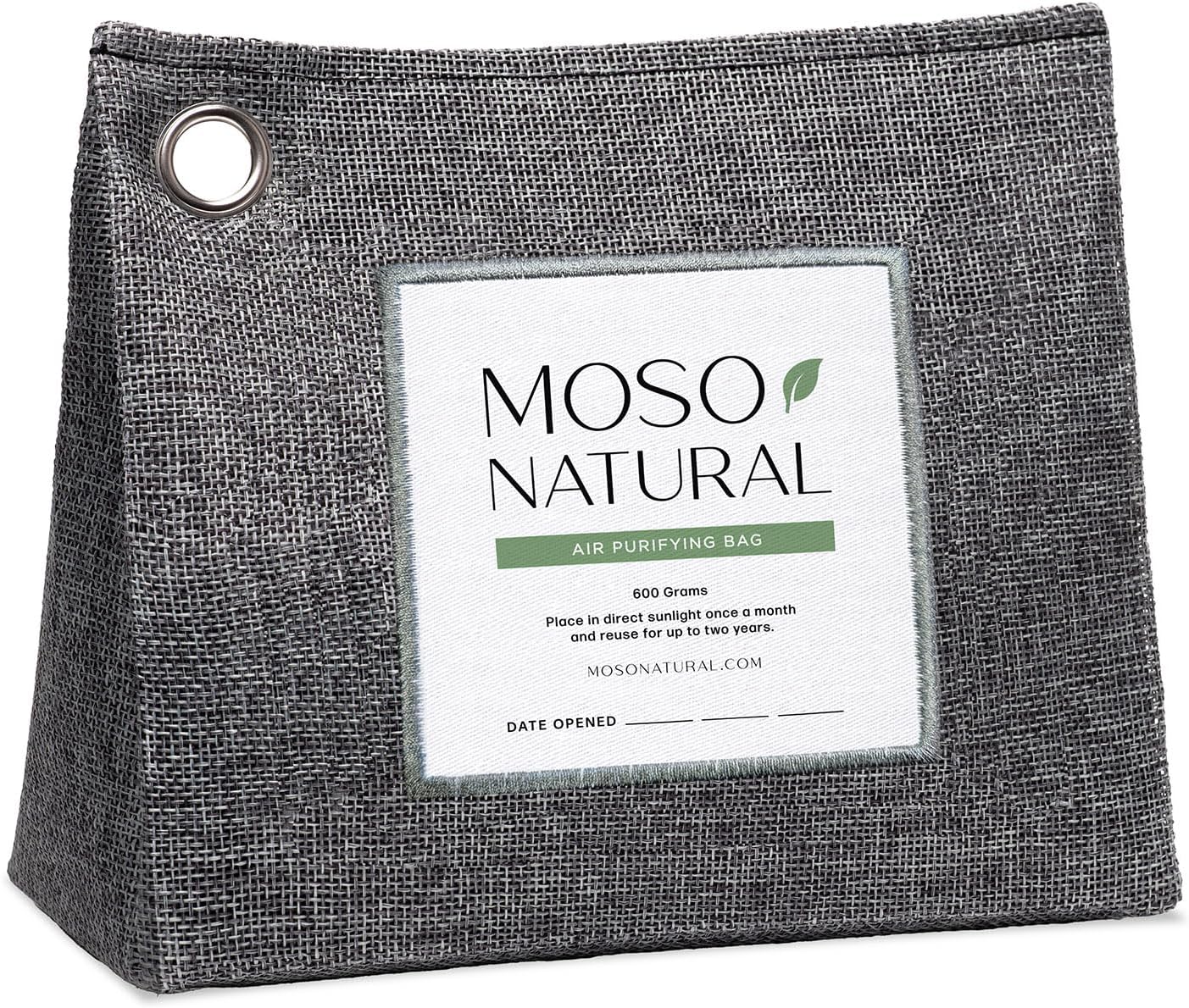 Moso Natural Air Purifying Bag 600g, Premium Bamboo Charcoal Odor Absorber, Room Deodorizer for Large Spaces, Bedroom, Kitchen, Basement, Pet Odor Eliminator for Home, 21oz Charcoal Bags