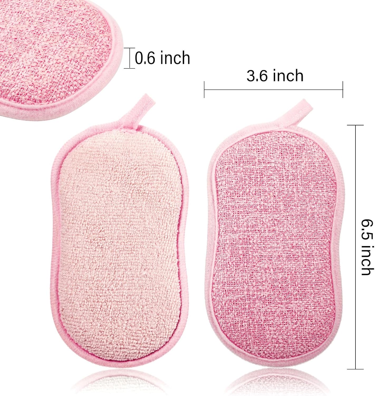 Boao 10 Pieces Multipurpose Kitchen Scrub Sponges, Non-Scratch Microfiber Scrub Sponges for Kitchen Reusable Scouring Pads Sponge Scrubber for Household Cleaning Dishes and Pots(Mixed Colors)