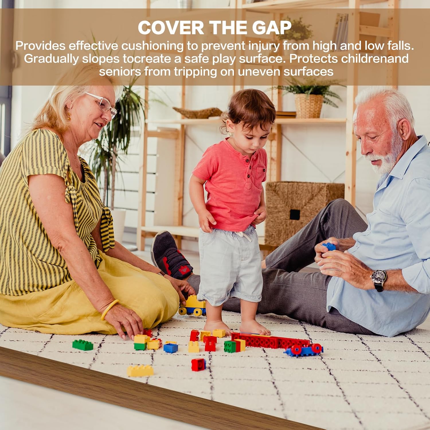 Floor Transition Strip Vinyl Door Threshold Ramp Self Adhesive Carpet Edging Strip Doorway Edge Trim, Overlap Edge Reducer for Laminate Carpet, Floor, Tile (Orange Oak, 2/5" to 3/5", 6.6Ft)