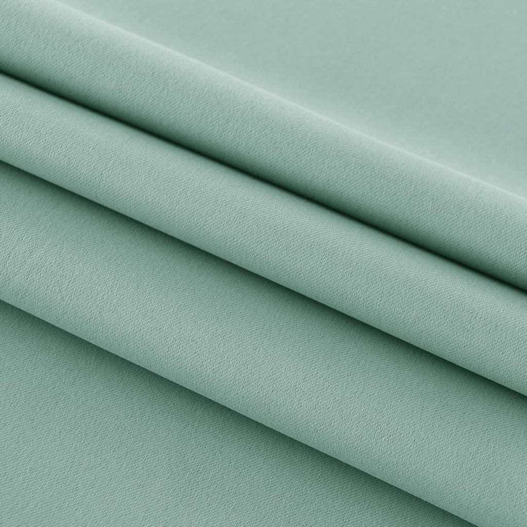 DWCN French Door Curtains – Rod Pocket Thermal Blackout Curtain for Doors with Glass Window, Kitchen and Patio Doors for Privacy, 36 X 72 Inches Long, 1 Curtain Panel with Tieback, Light Sage