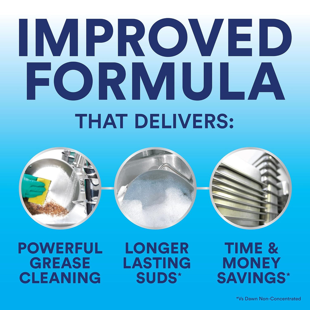 Dawn Professional Manual Pot and Pan Detergent, Dish Soap, Liquid Concentrate, 1 Gallon (Case of 2) with 1 Pump