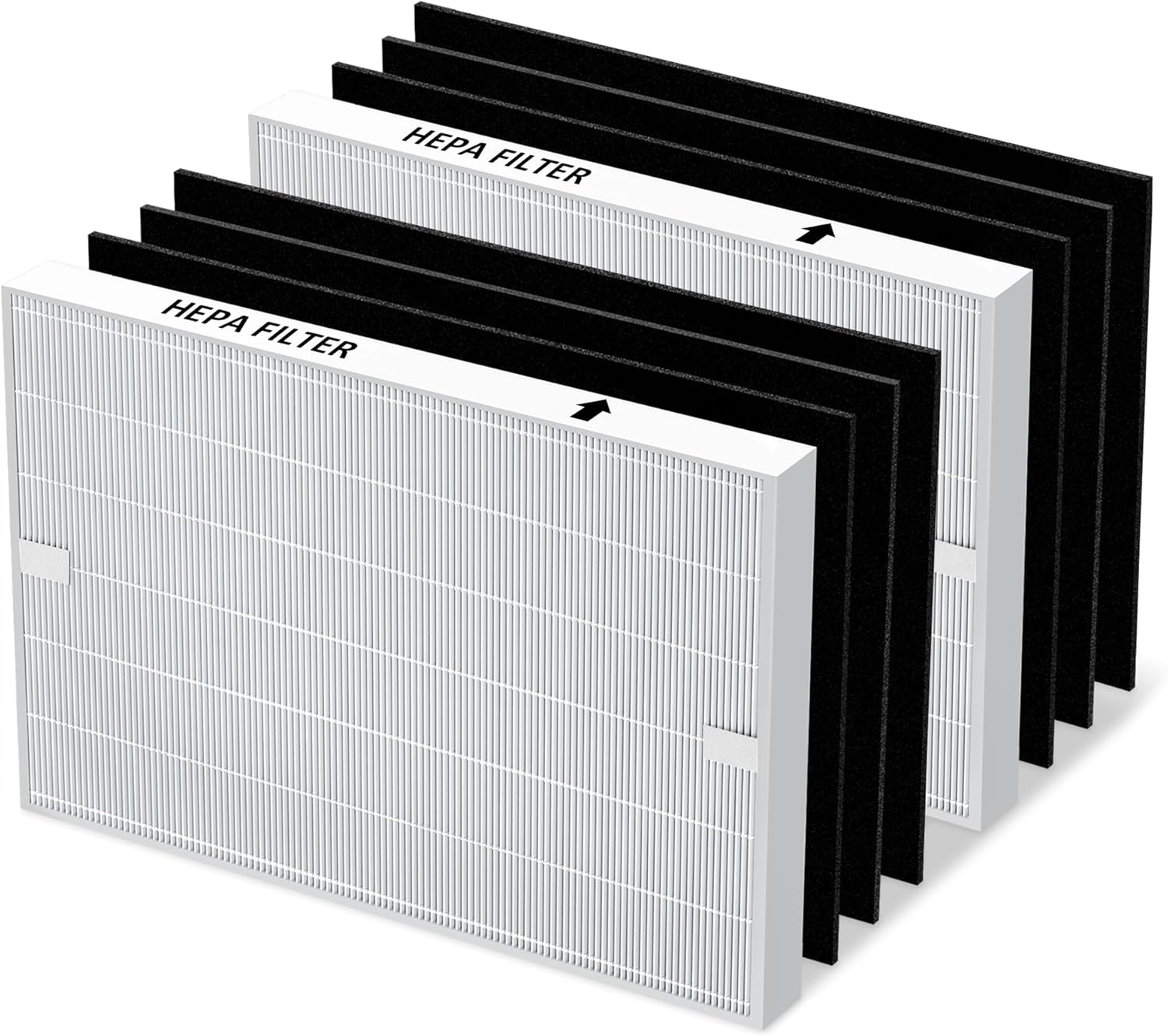 AP-1512HH Filter Replacement for Coway Airmega AP-1512HH and Airmega 200M Air Purifiers, 2 HEPA and 6 Carbon Filters Set, Compared to Part # 3304899