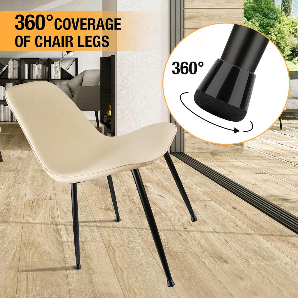 16 Pcs New Chair Leg Protectors for Hardwood Floors, Silicone Chair Leg Floor Protectors, Floor Protectors for Chairs, Chair Leg Caps Protect Wooden Floors from Scratching, Won't Tear