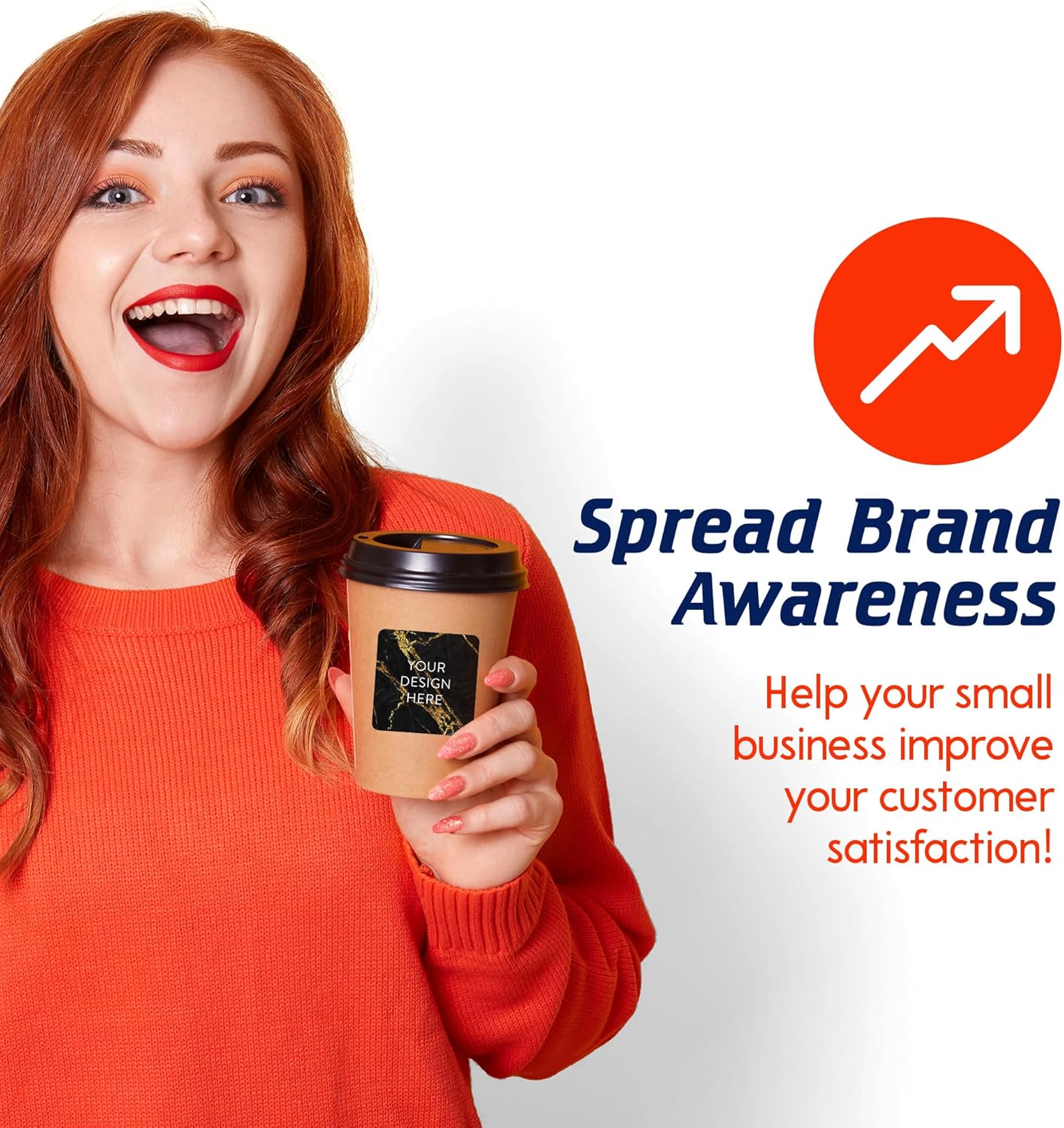 100 Custom Vinyl Stickers - Upload Your own Image, Text, Design, Logo - Personalized Logo Labels for Handmade, Packaging, Bottle, Jars, Candle, Brand Stickers (Black Gold Marble, 4x4 Square)