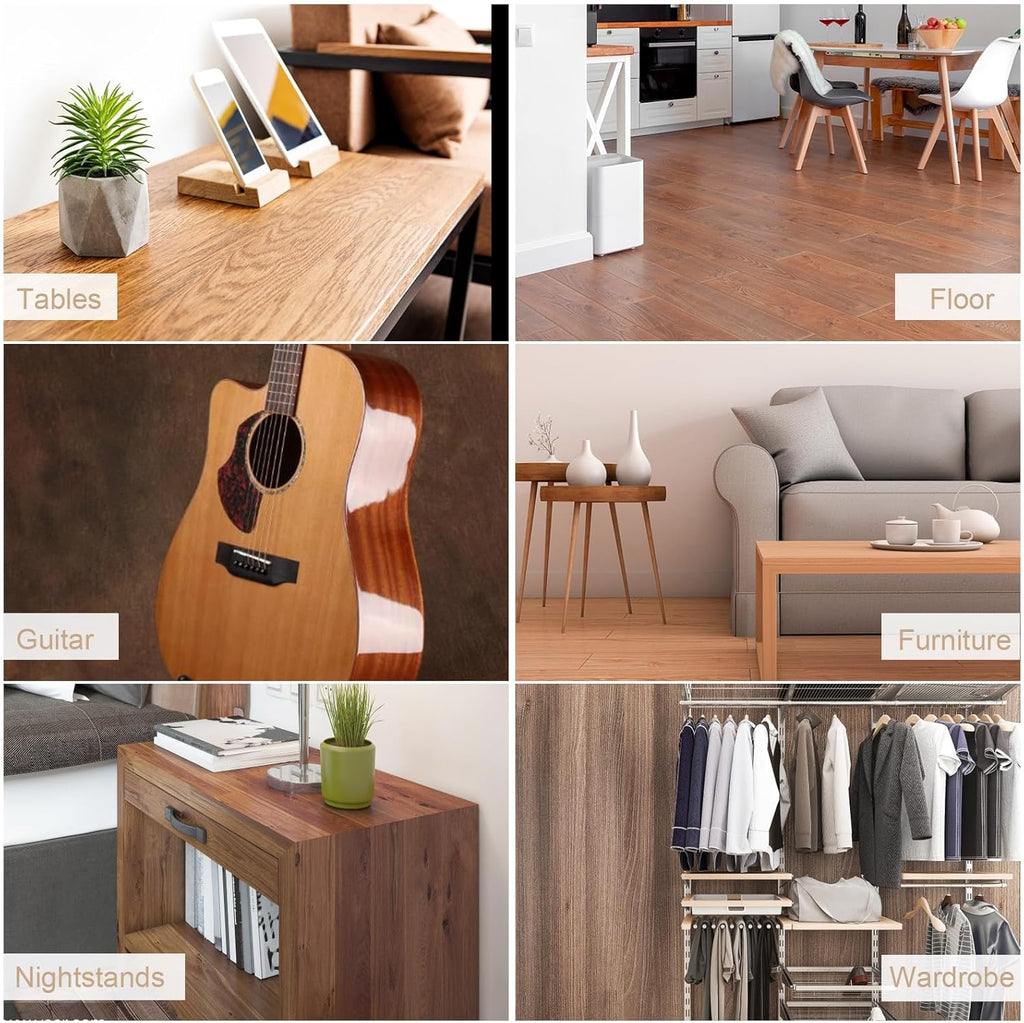 SEISSO Furniture Repair Kit, 18 Colors Touch Up Markers and Wood Filler Sticks with Wood Polish Wax - Furniture Touch Up Kit Cover Up Scratches, Stains, Holes for Wooden Table, Cabinet, Floors, Door