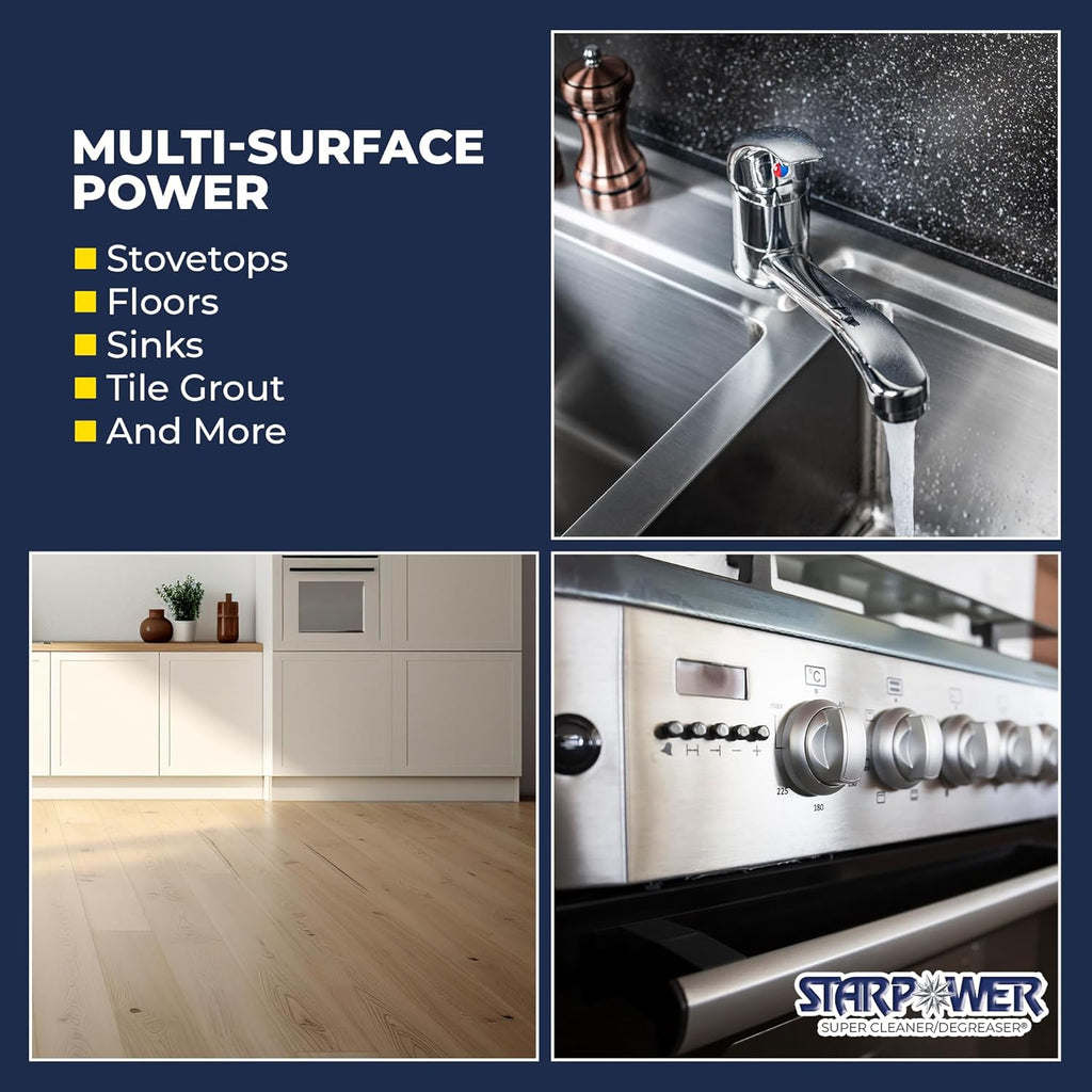 STARPOWER Heavy Duty All Purpose Multi Surface Grease, Oil, Grime Remover, 24 Ounces