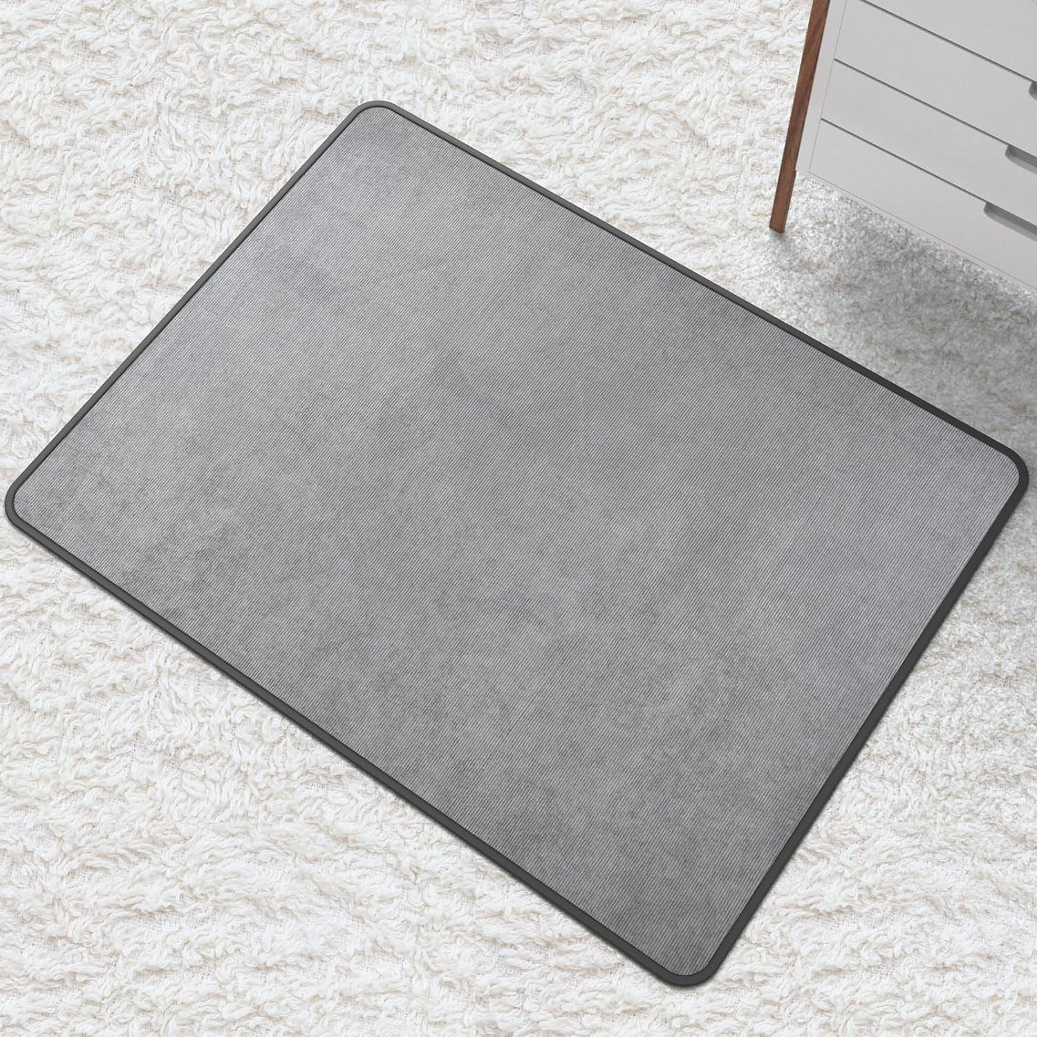 Heavy Duty Office Chair Mat for Carpet and Hardwood Floor Bohemian Desk Chair Mat Rug 36'' x 48'' Corduroy Surface Floor mats for Office Home