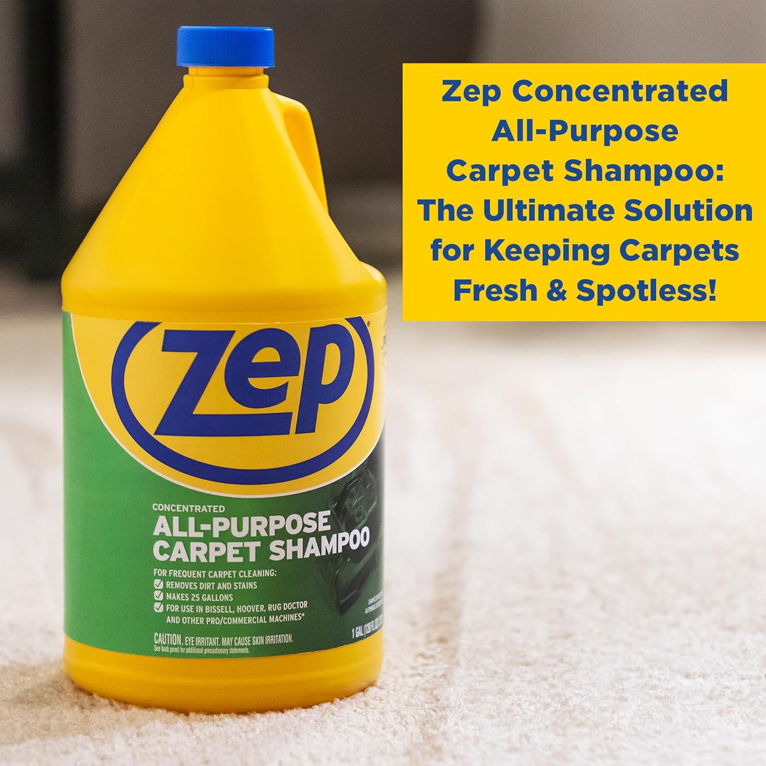 ZEP All-Purpose Carpet Shampoo Concentrate 128 ounce ZUCEC128 (Case of 4)