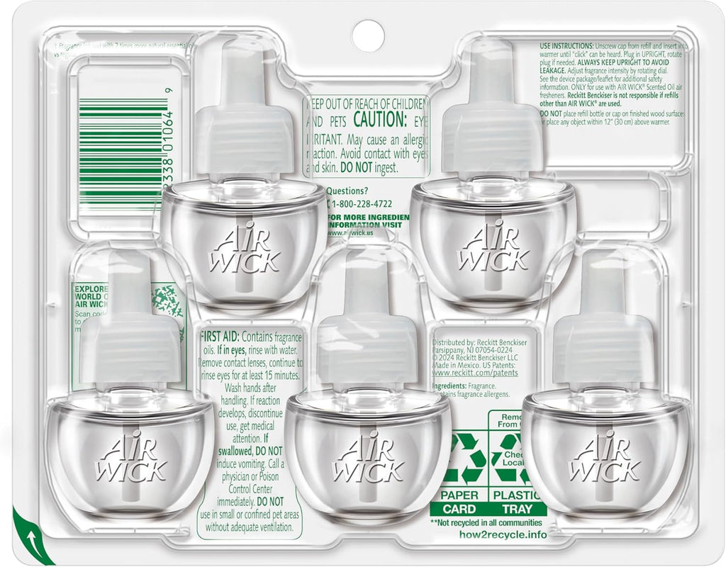 AIR WICK Scented Oil - Vibrant Refill Cotton & White Lotus 5 ct.