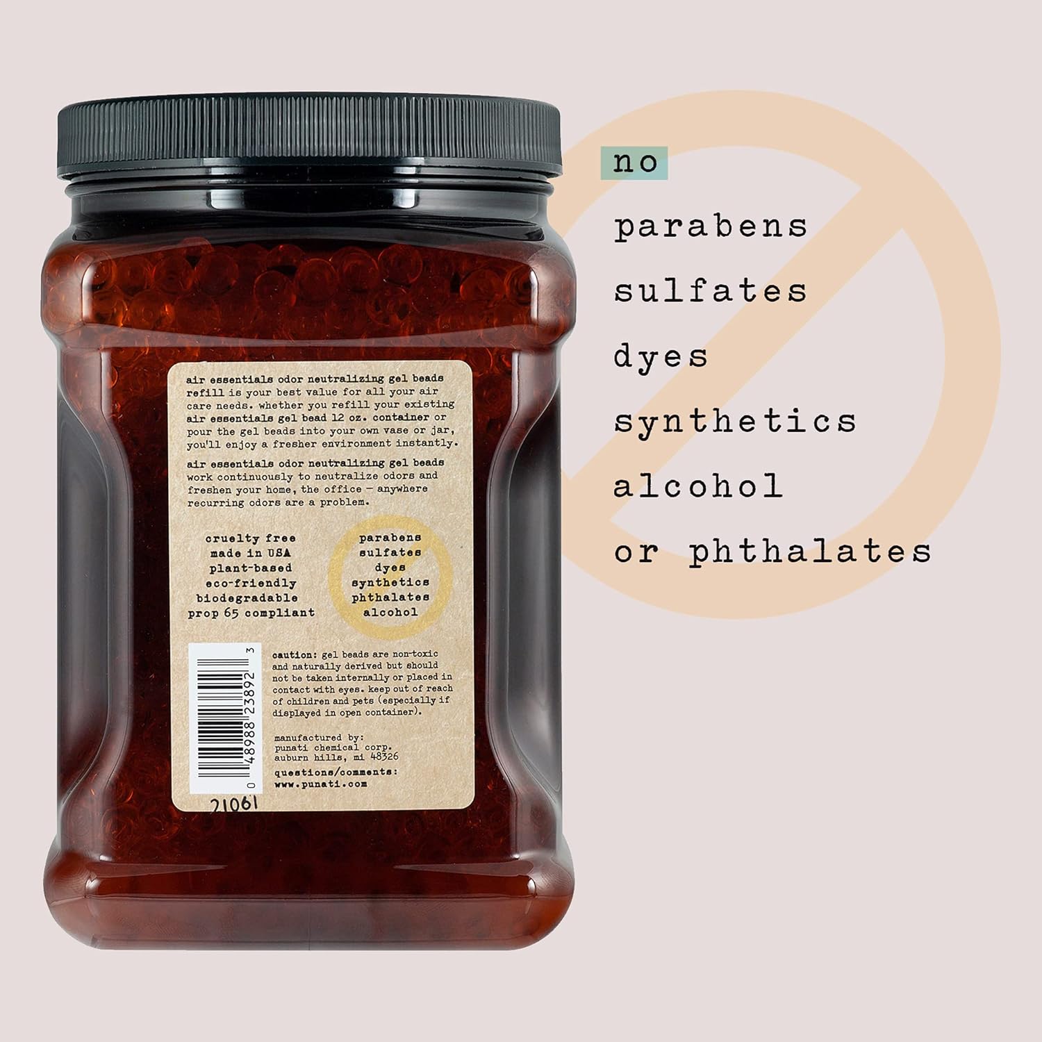 Air Essentials Air Freshener & Odor Neutralizer Gel Bead Refill – Odor Eliminator - Made with Pure Essential Oils – Citrus Blossom - 48 Ounce