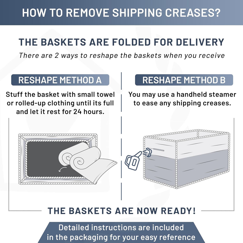 NaturalCozy 11.8"x8"x4.5” Storage Baskets for Shelves 3 Pack | Cotton Rope Woven Small Baskets for Organizing | Small Storage Bins for Nursery, Bathroom, Closet, Cube Shelf, Decorative, Gift Basket