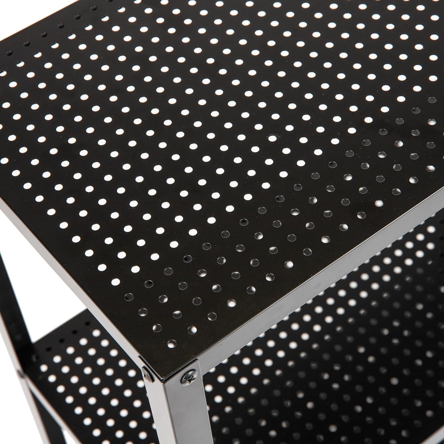 Mind Reader Rolling Cart, Rolling Cart, Microwave Stand, 3-Tier, Coffee Cart, Office, Metal, 23" L x 12" W x 30" H, Black