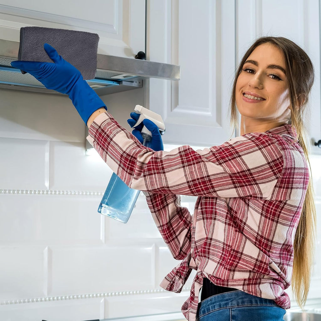 Tenare 100 Count 12'' x 12'' Microfiber Cleaning Cloths Reusable Cleaning Rags Bulk Microfiber Towels Softer Highly Absorbent Washcloths for House Kitchen Car Window(Dark Gray)