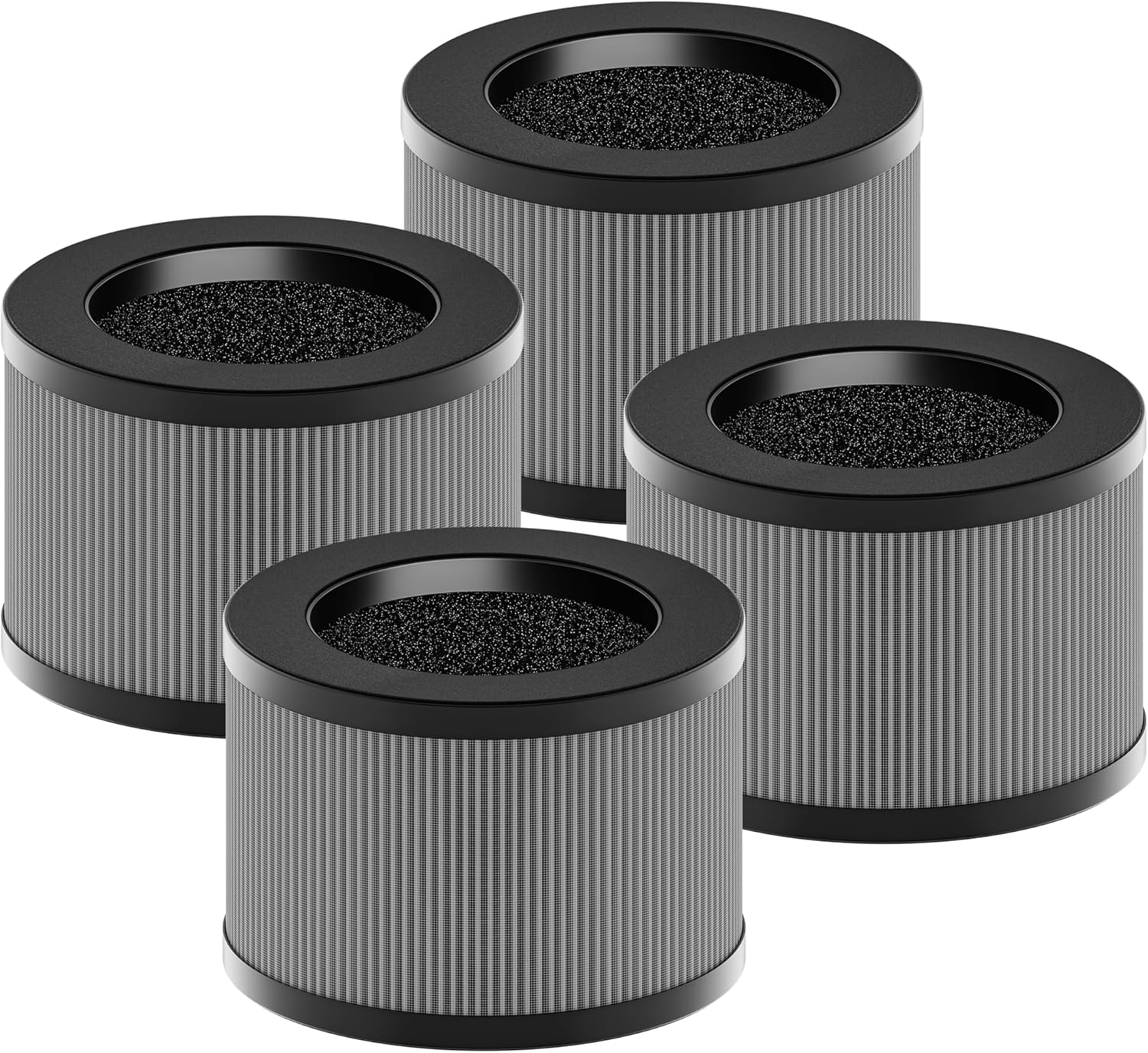 MK01 & MK06 True HEPA Filter Replacement for MK01 MK06, TZ-K1 and DH-JH01 Air Purifier, Smoke Remover Version, Grey, 4 Pack