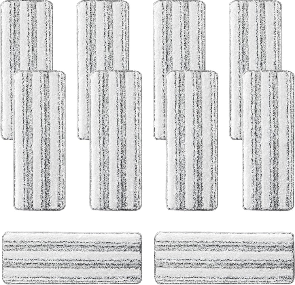 10Pcs Joymoop Mop Replacement Pads, 13 * 4.9'' Universal Mop Pads Mop Head Refills Washable Wet Mop, Compatible with Most 11-13” Size Mops