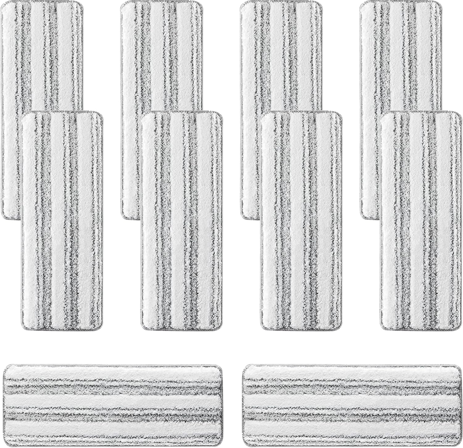 10Pcs Joymoop Mop Replacement Pads, 13 * 4.9'' Universal Mop Pads Mop Head Refills Washable Wet Mop, Compatible with Most 11-13” Size Mops