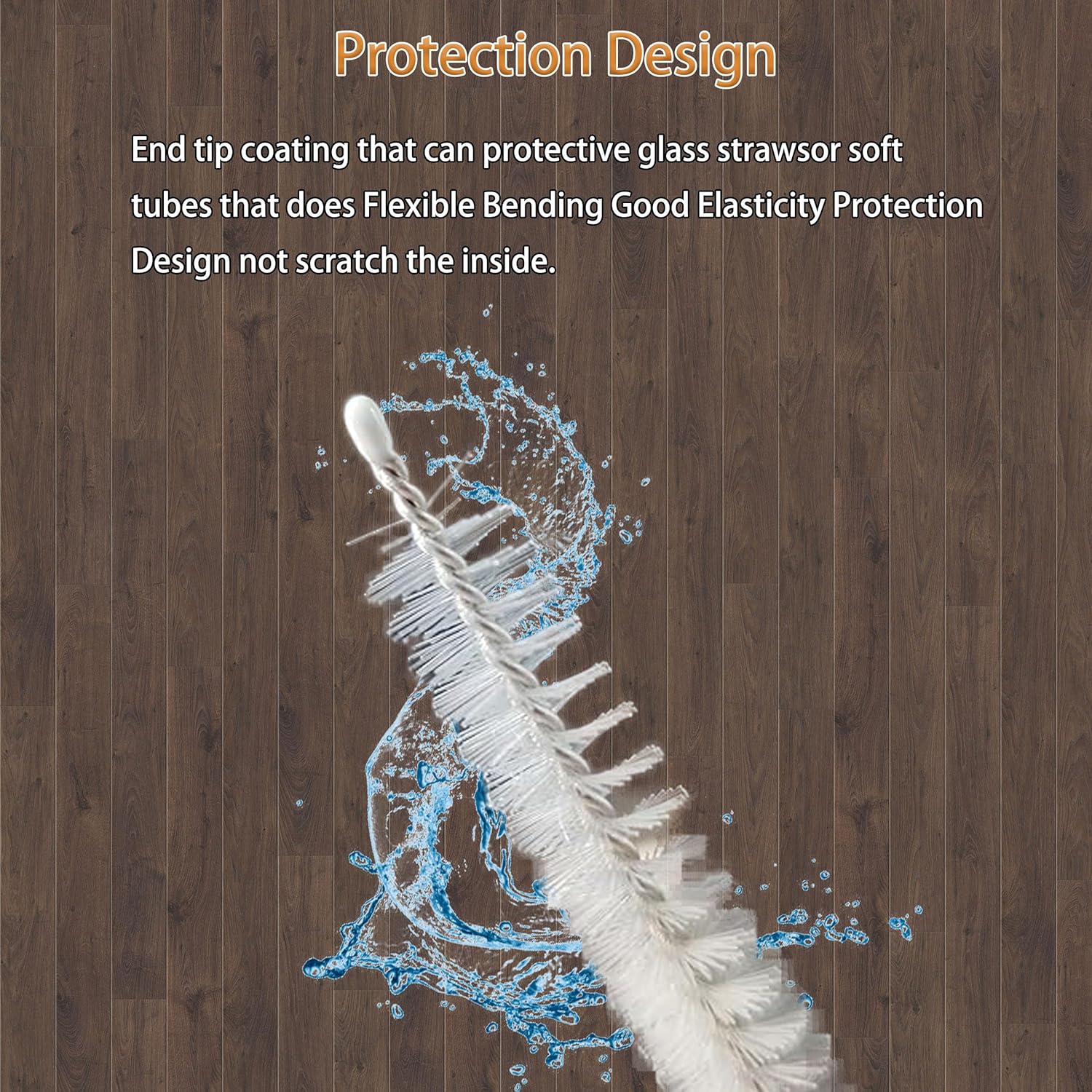 ClDYAUST Straw Cleaner Brush Extra Long 12 Inch, Straw Brush Extra Long with 304 Stainless Steel, Straw Cleaning Brush Extra Long for Baby Bottles, Glass/Silicone Straws Piper Cleaners.