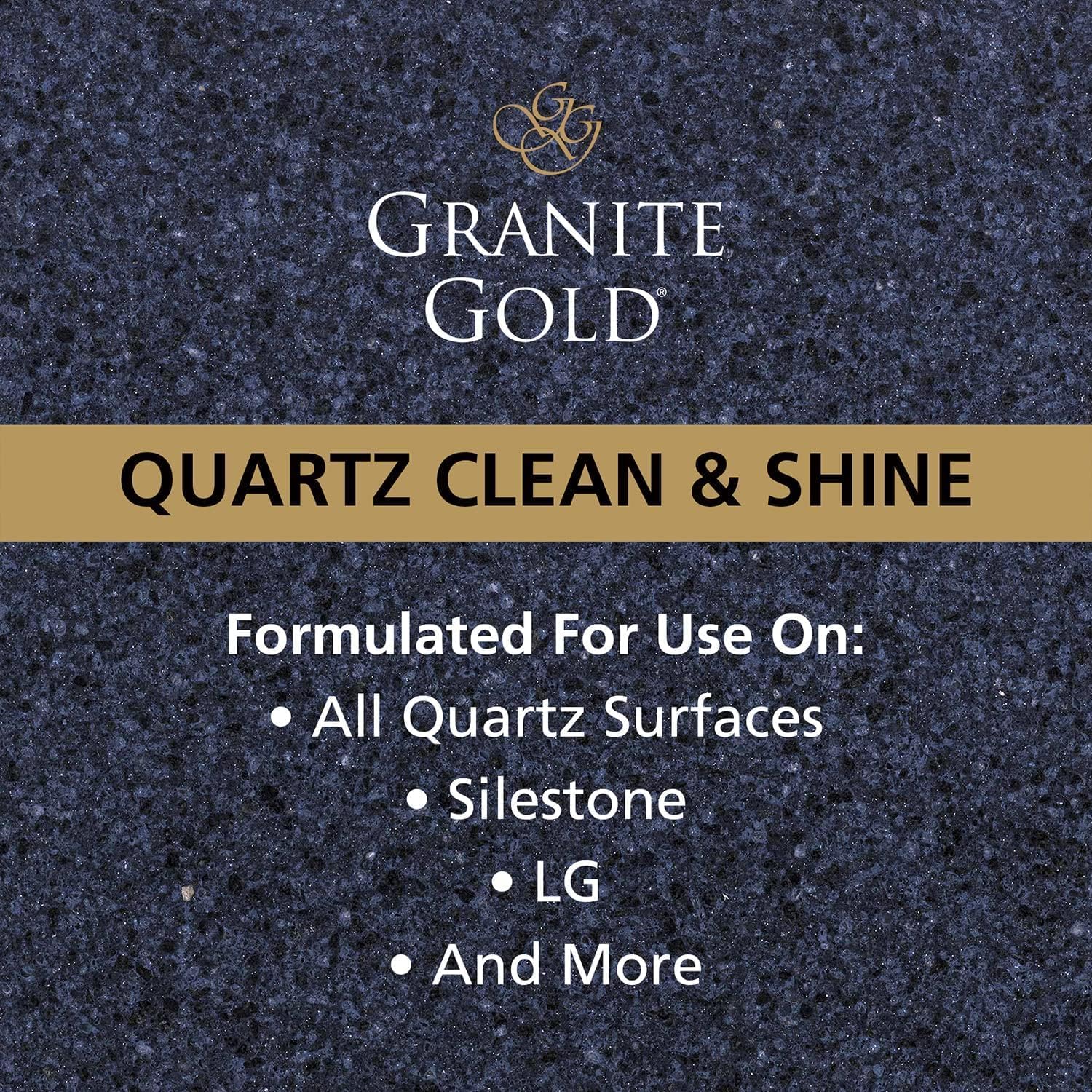 Granite Gold Quartz Clean & Shine Streak-Free Cleaner Deeps Cleans and Polishes All Quartz Surfaces Including Silestone, LG, and More, 64 Fluid Ounces and 2 x 24 Fluid Ounces