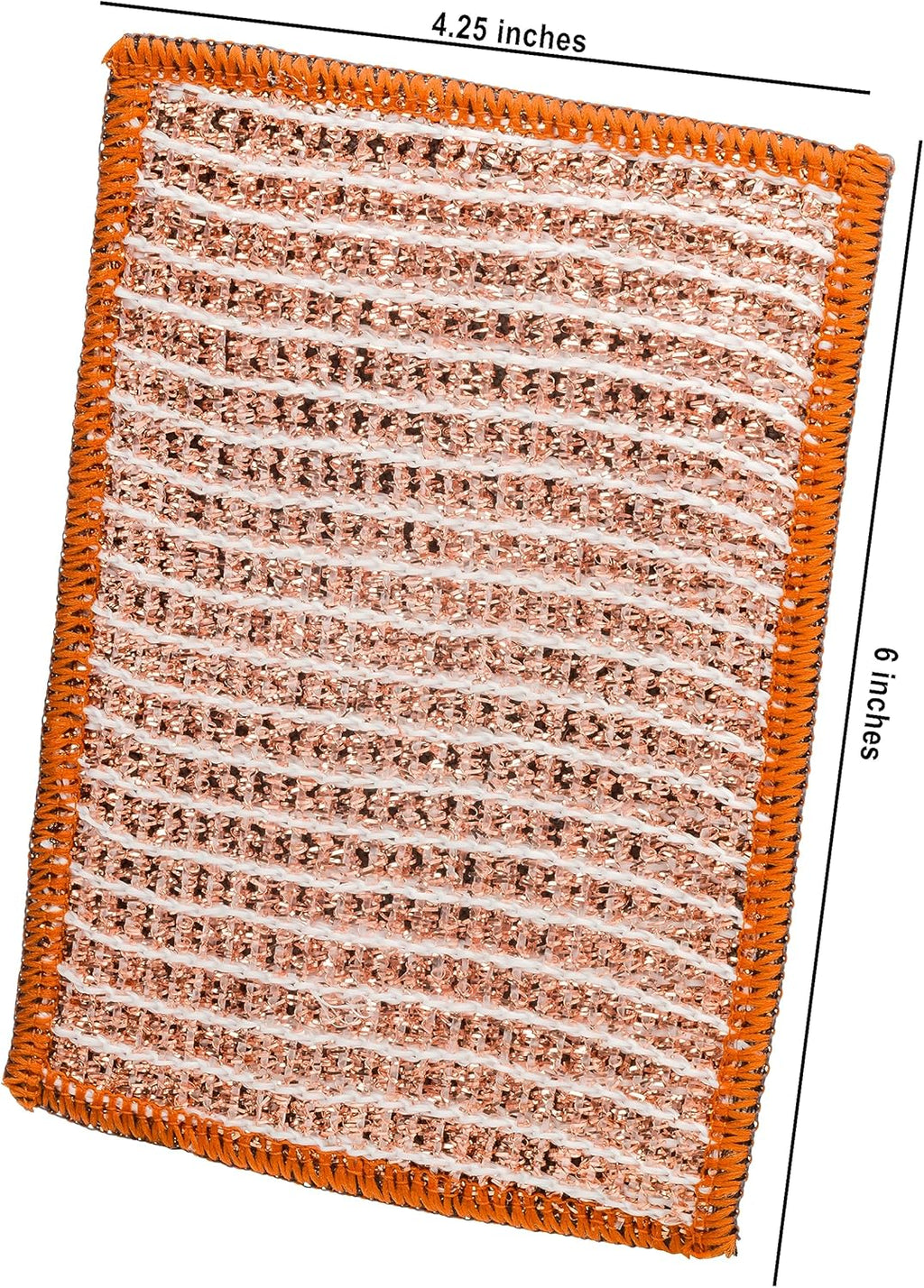 Redecker 2-Ply Woven Copper Scrubbing Cloth & Microfiber Cleaning Wipe – Dual-Surface, Non-Scratch, Reusable & Machine Washable Real Copper Pad for Kitchen & Home