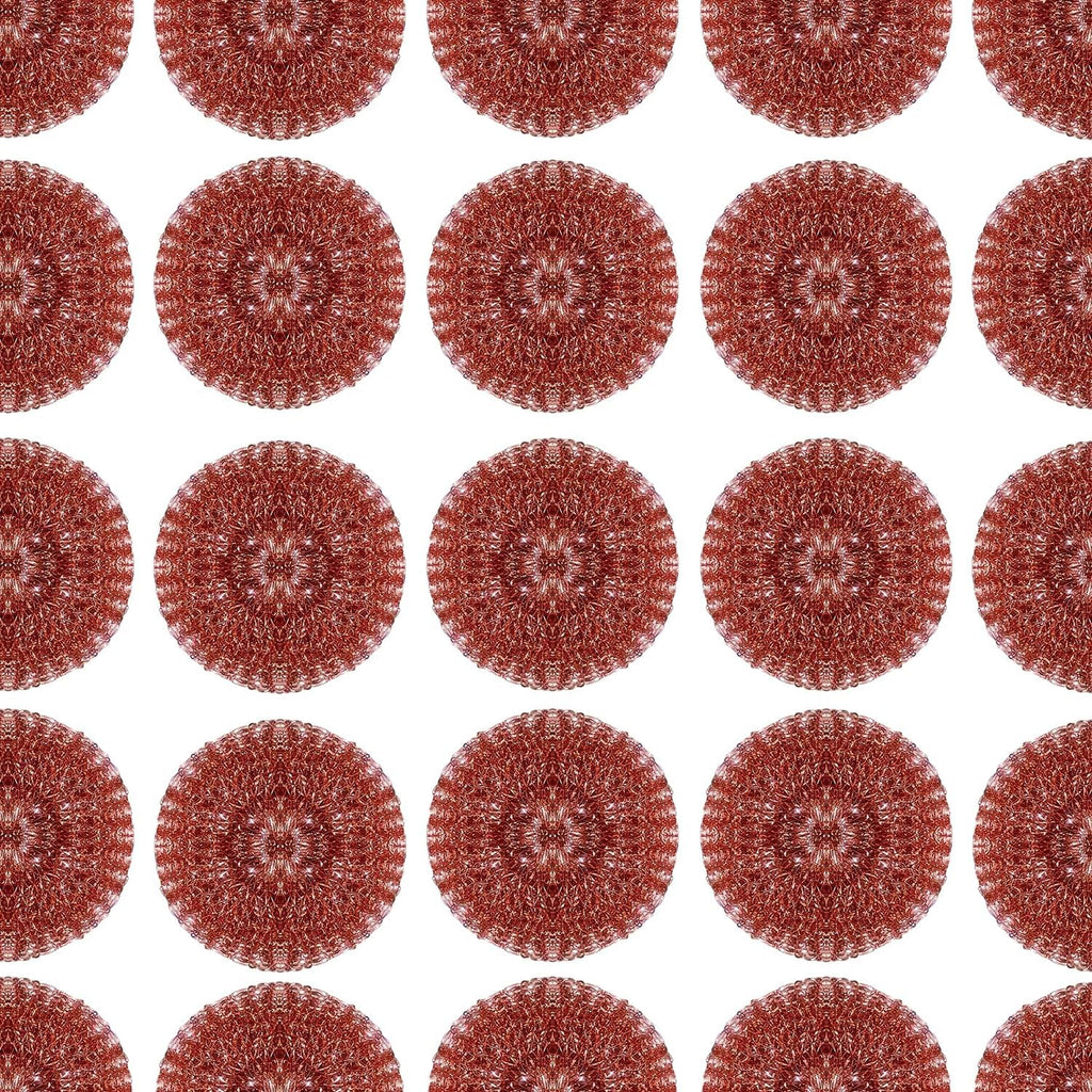 Copper Mesh Scouring Pad by LOLA, 144 Pack, 45 Grams, 4" Heavy Duty Cleaning Pads, Copper Coated Knitted Wire Mesh, Recyclable, Cleans Baked On Messes