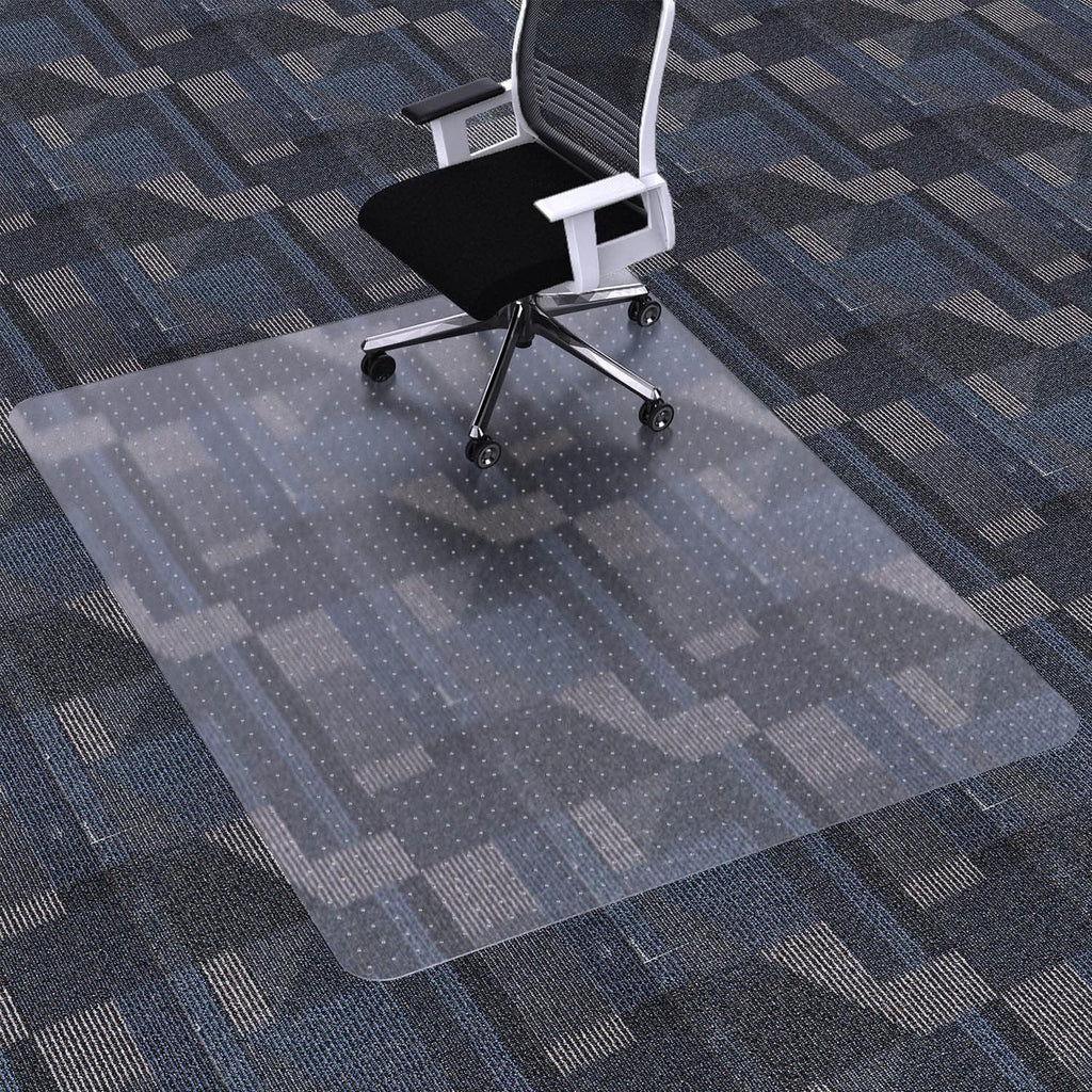 FuturHydro Desk Chair Mat for Flat to Low Pile Carpets, 45" x 53" Clear Office Home Floor Protector Mat, Transparent Mats for Office, Home and Gaming Floors (Rectangle)
