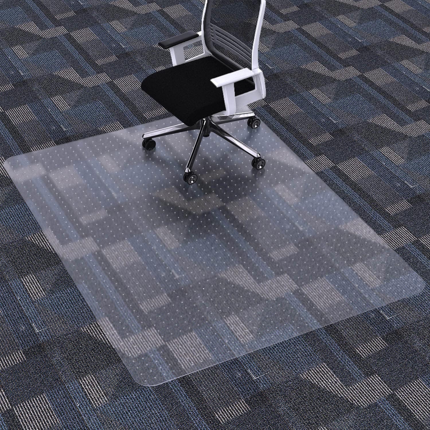 FuturHydro Desk Chair Mat for Flat to Low Pile Carpets, 45" x 53" Clear Office Home Floor Protector Mat, Transparent Mats for Office, Home and Gaming Floors (Rectangle)