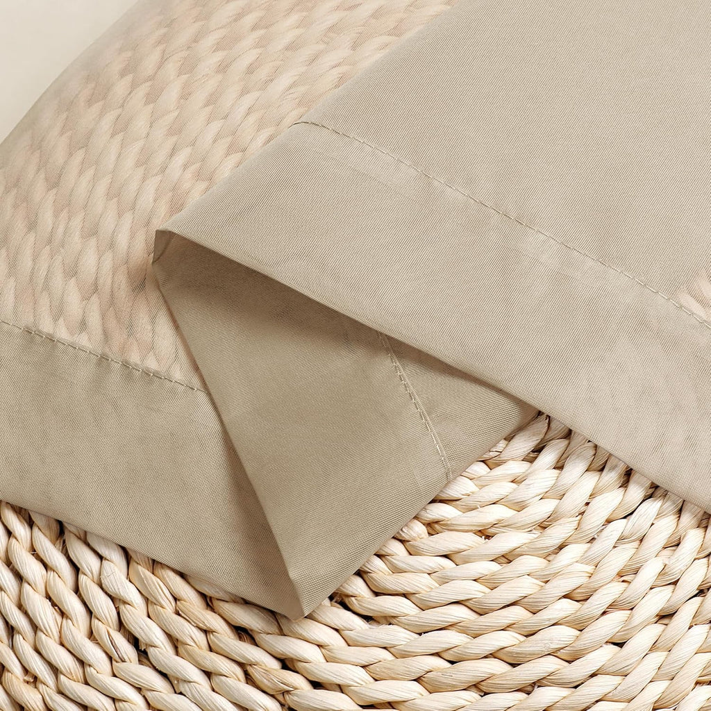 Chyhomenyc Sheer Taupe Valances for Windows 2 Pack, Small Window Curtains for Living Room Bathroom Laundry Basement, Modern Rod Pocket Voile Curtains, 42Wx14L inches