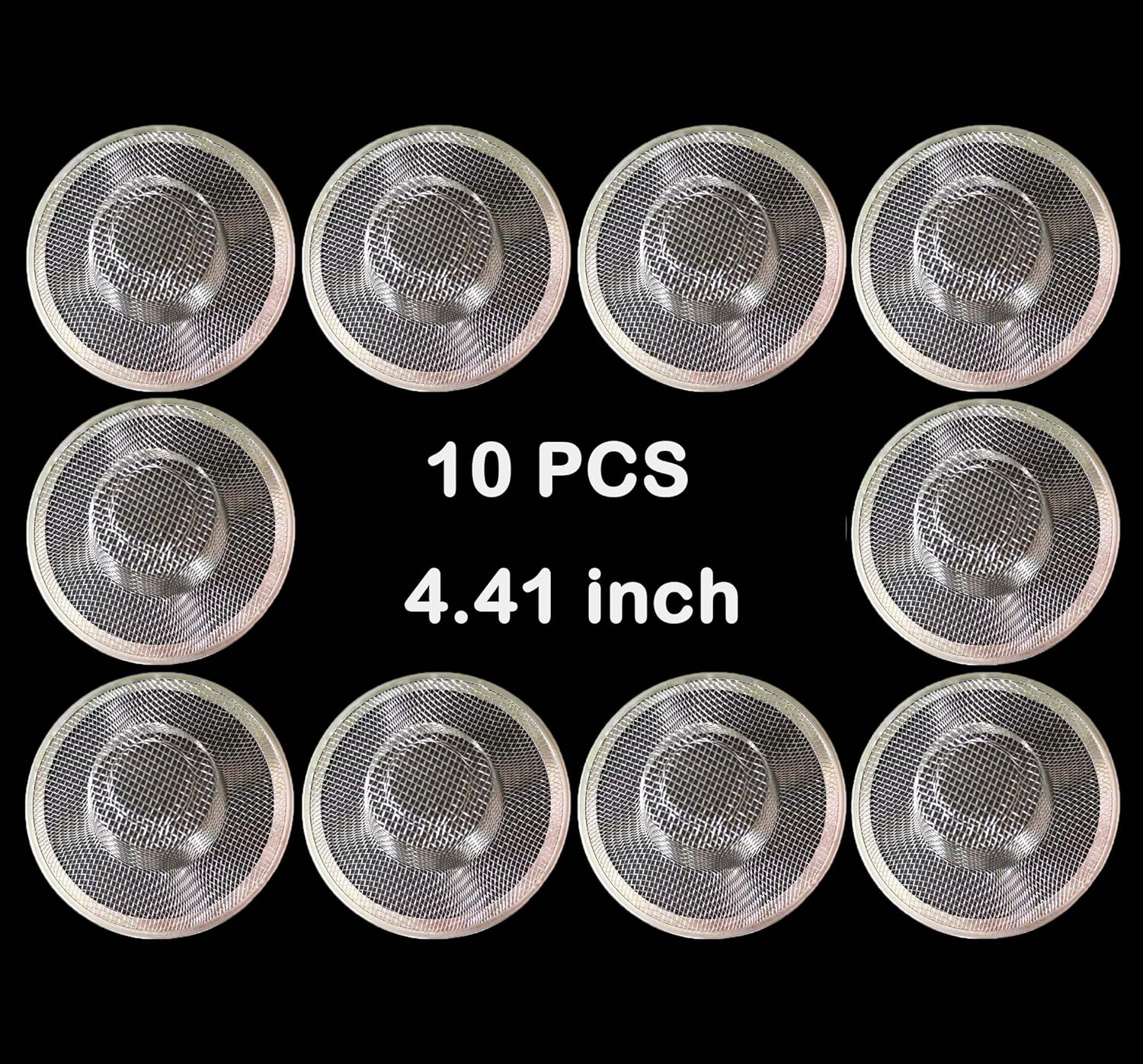 10Pcs Metal Mesh Kitchen Sink Strainer, 4.41" Stainless Steel Slop Basket Filter Trap Kitchen Sink Drain Strainer Screen Mesh Food Catcher for Most Kitchen Sink Bathroom Shower Floor Drain