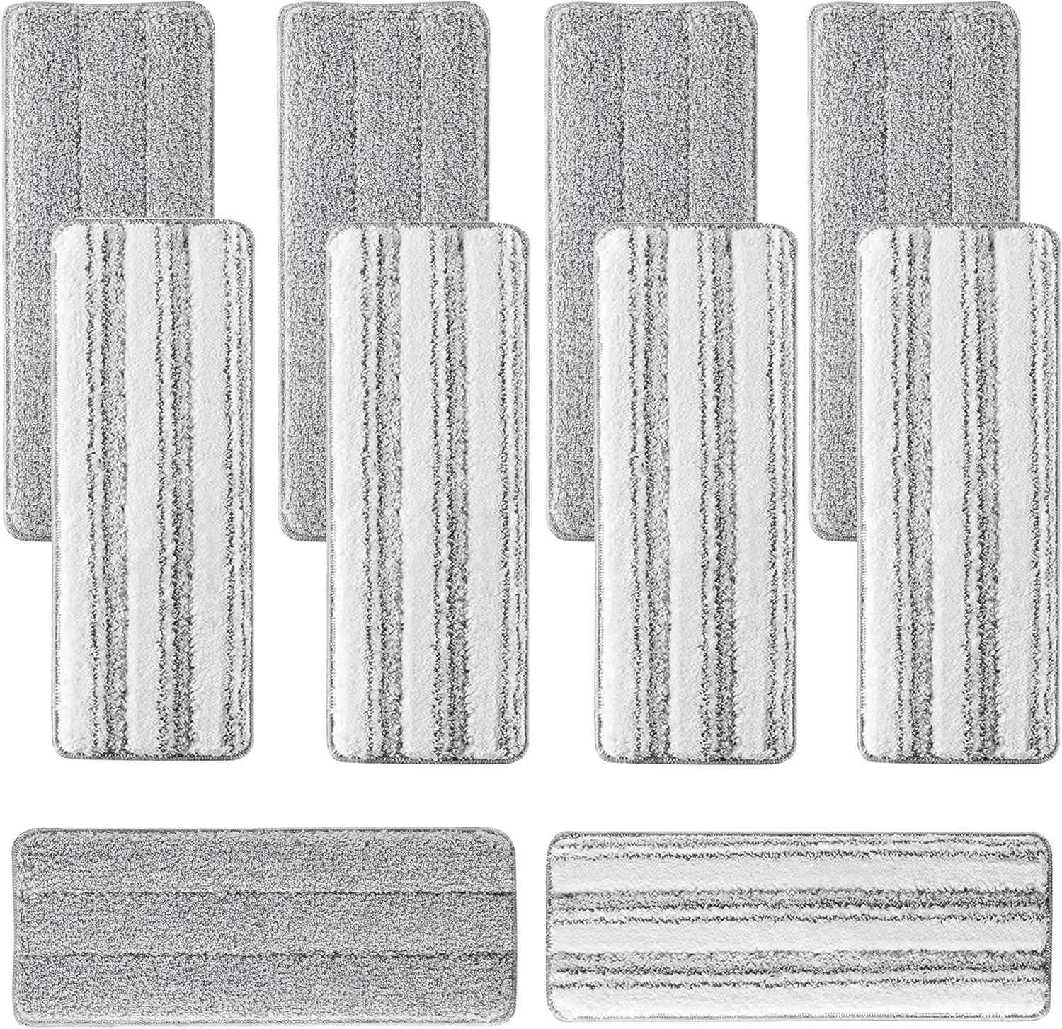 10Pcs Joymoop Mop Replacement Pads, 15 * 4.9'' Universal Mop Pads Mop Head Refills Washable Wet Mop, Compatible with Most 11-14” Size Mops