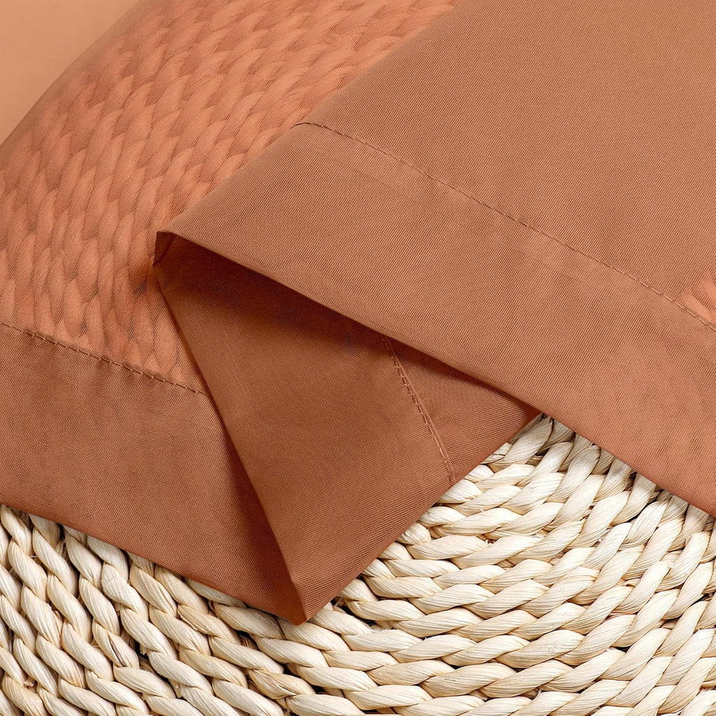 Chyhomenyc Orange Sheer Curtains 30 inch Length 2 Panels, Light Filtering Voile Rod Pocket Short Window Curtians for Bathroom Living Room Farmhouse Small Windows, 42Wx30L inches